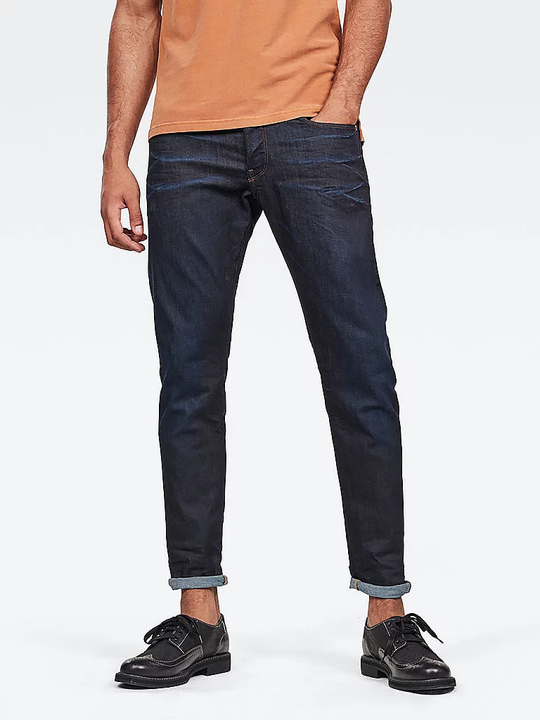 G-Star 3301 Tapered Fit Jeans Navy 31/L32 8
